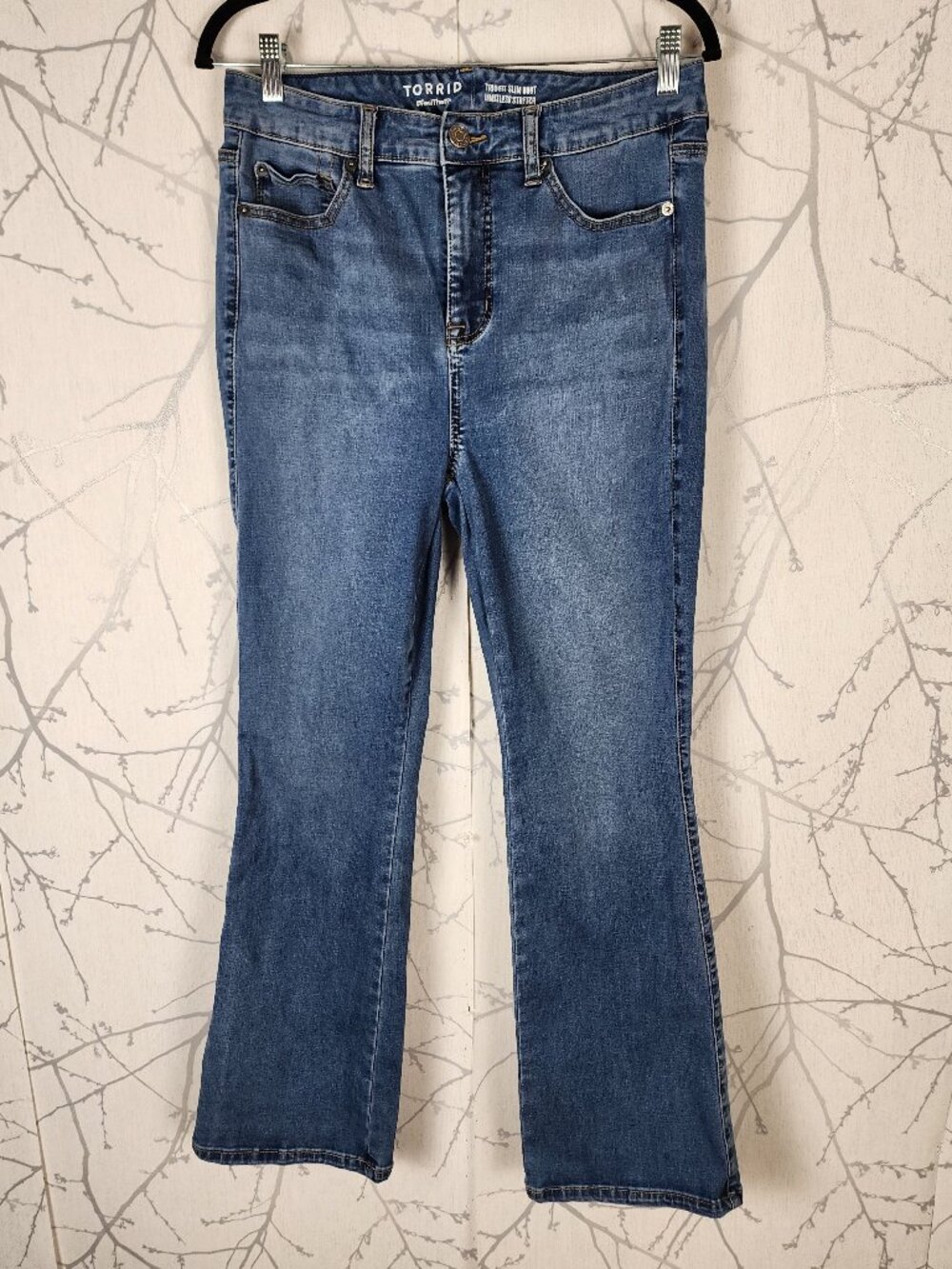 Torrid Medium Wash Stretch Denim Trio Fit High Rise Slim Boot Jeans